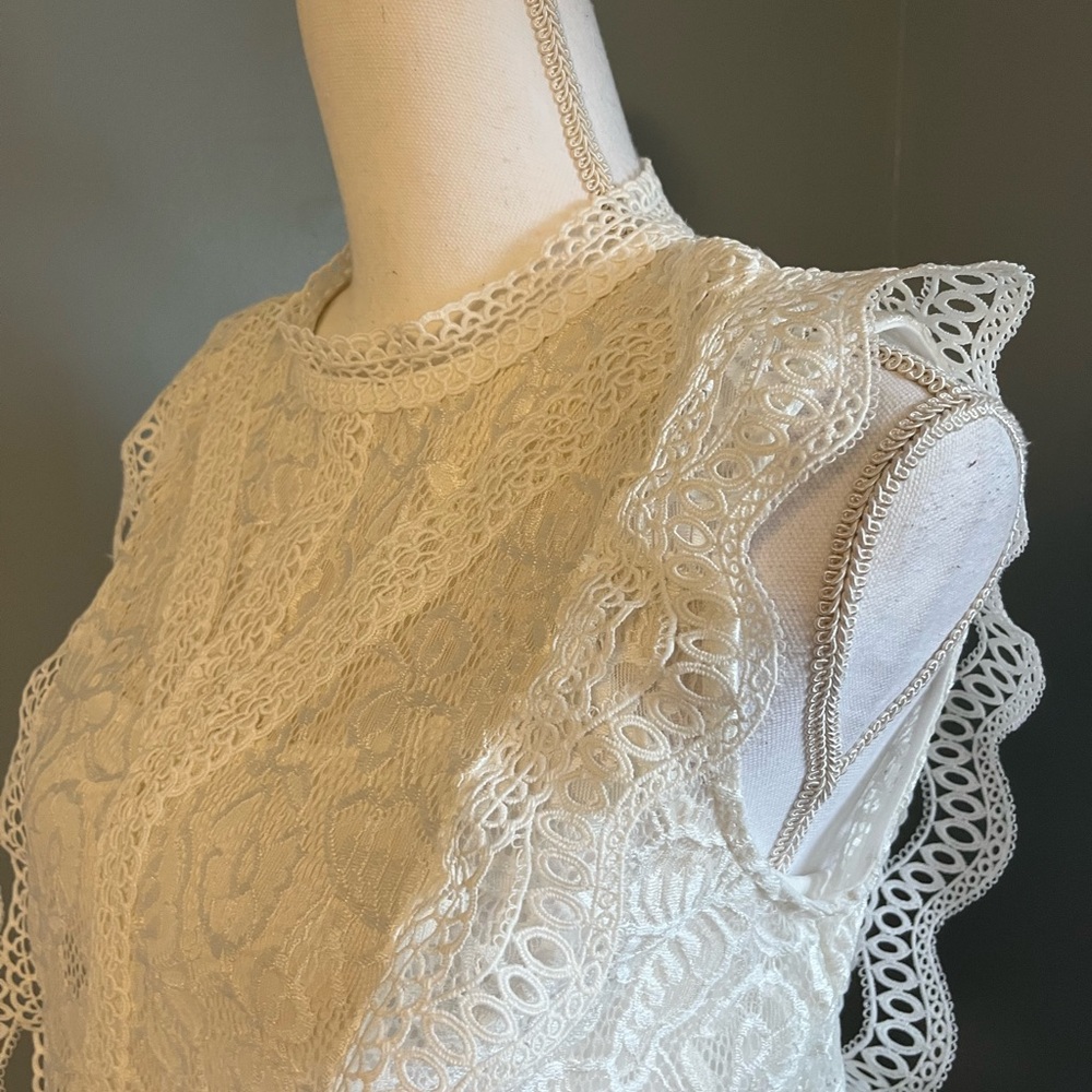 ADIVA RUFFLE SLEEVE LACE TOP (769) - Picture 9 of 16